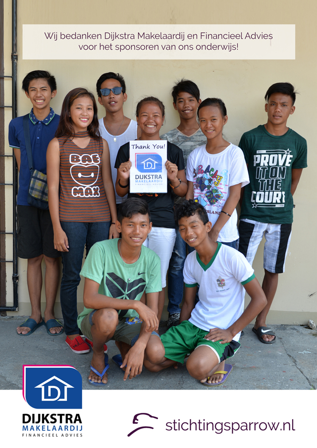 Dijkstra Makelaardij sponsort stichting Sparrow