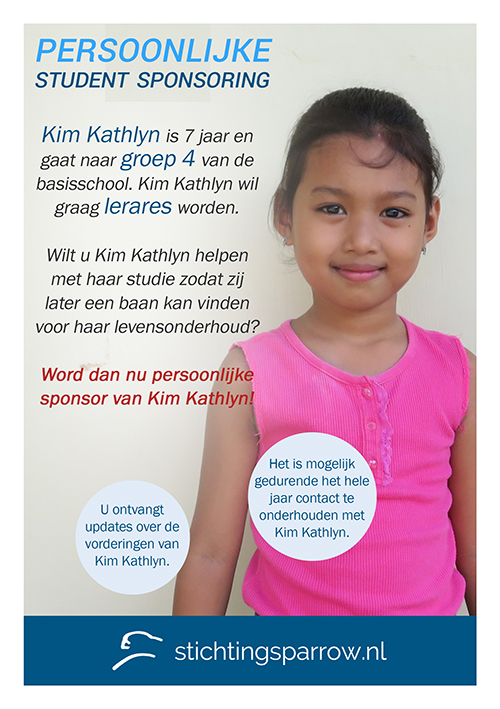 Kim Kathlyn - Persoonlijke sponsoring stichting Sparrow