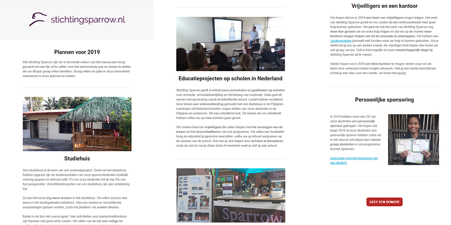 Nieuwsbrief 2019 1 stichting Sparrow Nieuwsbrief 2019 1 stichting Sparrow