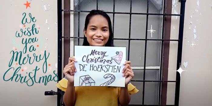 Kerstgroet Alexandra voor de Hoekstien stichting Sparrow