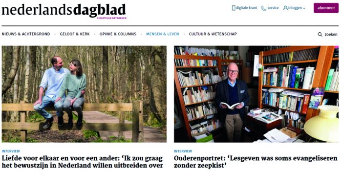 Artikel in het Nederlands Dagblad – stichting Sparrow