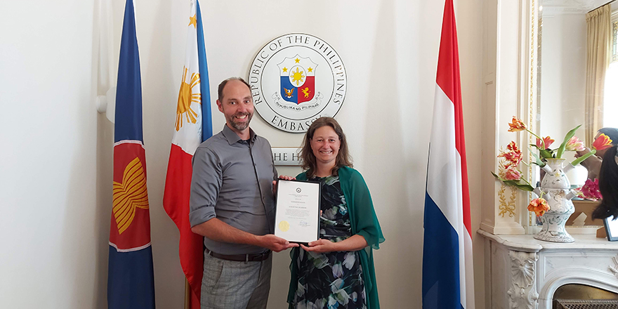 Stichting Sparrow – commendation Philippine Embassy